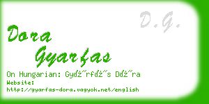 dora gyarfas business card